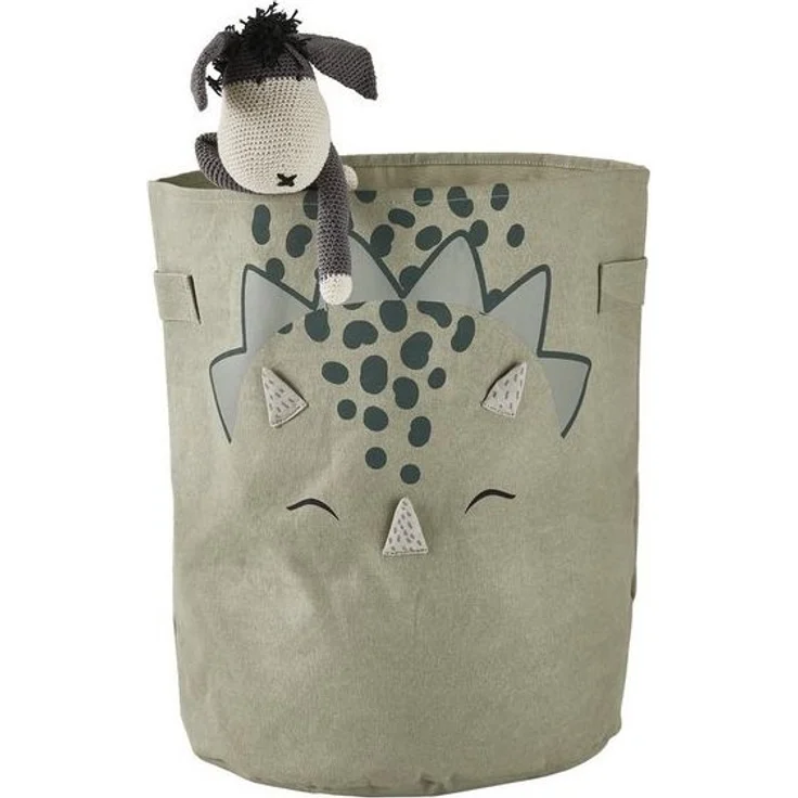 VERTBAUDET Kinderzimmer Aufbewahrungskorb XL „Kleiner Dino“ blau/grün ONE SIZE – Bild 4