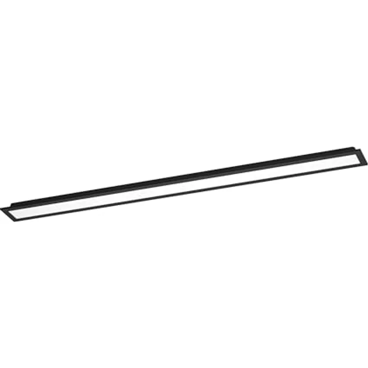 EGLO LED Panel Moradillo, Deckenleuchte flach, Deckenpanel aus Metall und Kunststoff in Schwarz-Weiß, Deckenlampe warmweiß, neutralweiß, kaltweiß, 15x120 cm