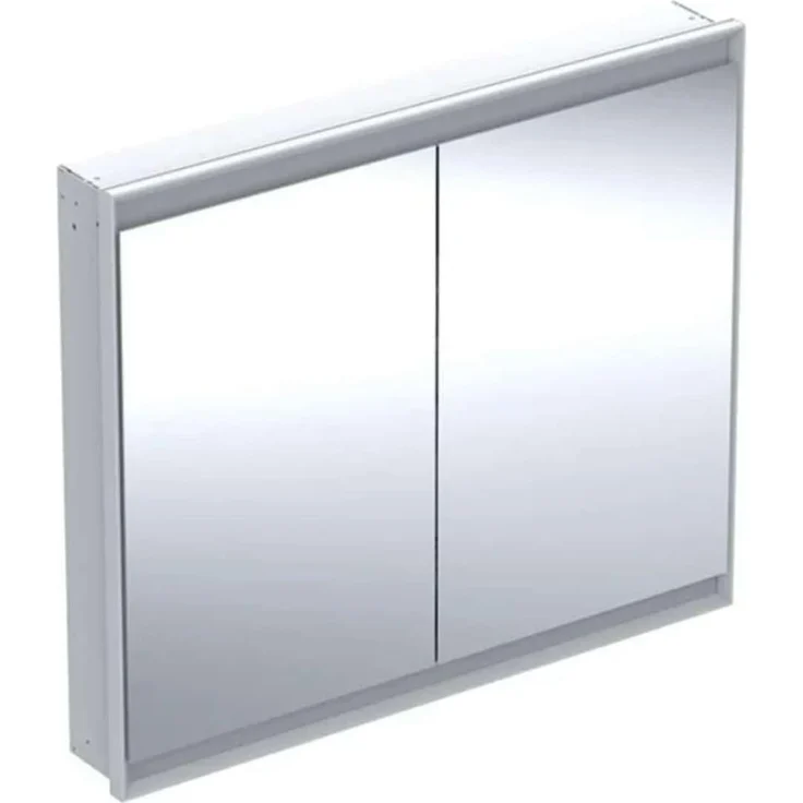 Geberit ONE Spiegelschrank mit ComfortLight, 2 Türen, Unterputzmontage, 105 x 90 x 15 cm, 505.804.00, Farbe: weiss / Aluminium pulverbeschichtet - 505.804.00.2 – Bild 1