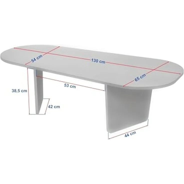 Skye Decor Couchtisch Ovalis (1 Tisch), Ovale Tischplatte – Bild 3