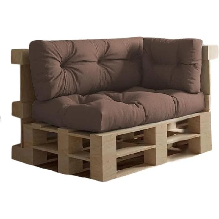 chilly pilley Palettenkissen Wasserdicht Palettenauflage Palettenpolster Palettenmöbel Gartenkissen Wasserfest Wasserabweisend viele Größen und Farben (Set 3 er. Braun) – Bild 1