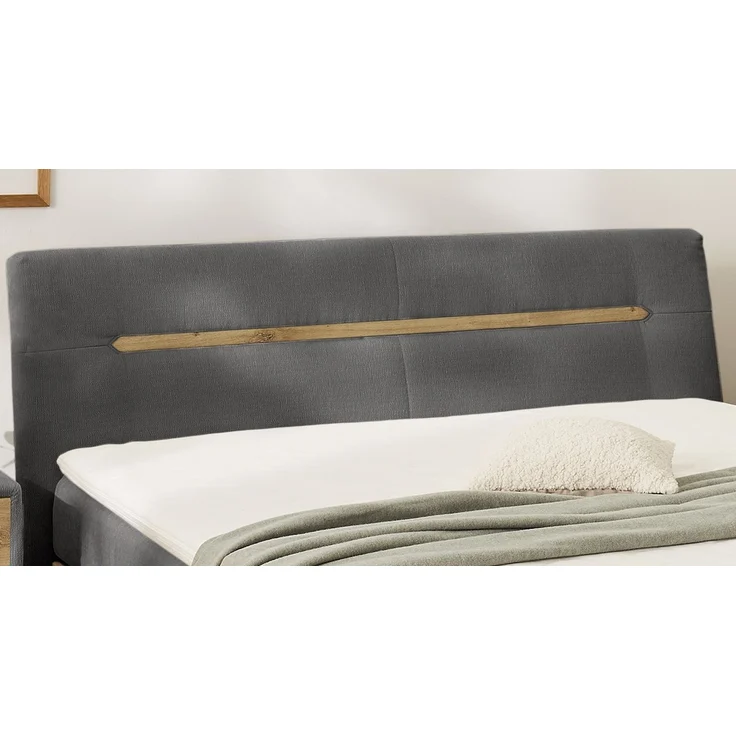 Jockenhöfer 'Hetty Mix' Boxspringbett, 180x200 cm, Chenille Dunkelgrau – Bild 2