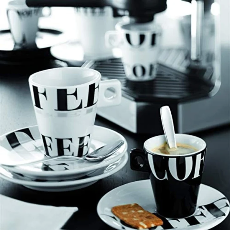 ZELLER 26540 Espresso-Set COFFEE STYLE, 8-tlg, Porzellan – Bild 2