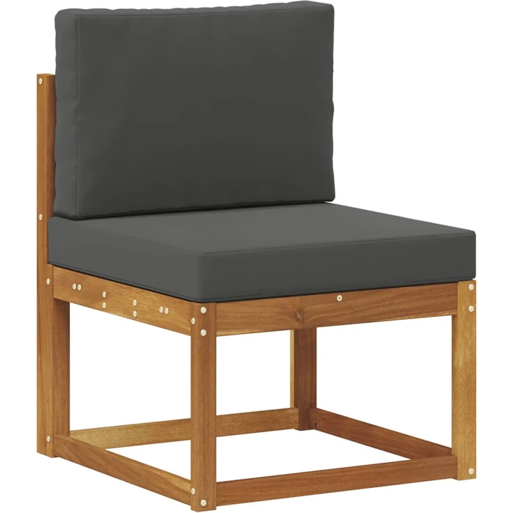 vidaXL Outdoor-Sofagarnitur mit Kissen 6 pcs Natur und Anthrazit 3366470 – Bild 3