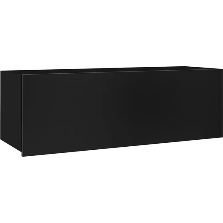 Lomadox Wohnwand CAIRNS-132, (6-St, Stauraumschrank Lowboards), in schwarz & weiß Hochglanz, inkl. LED-Beleuchtung, grifflos – Bild 3