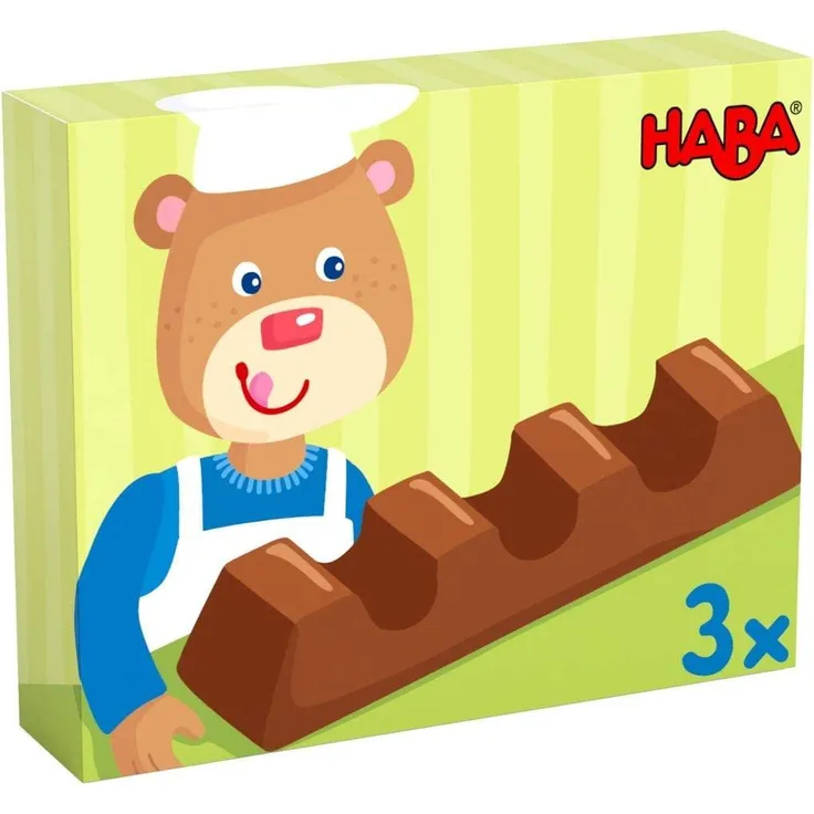 HABA schokoriegel junior 9 cm Holz braun 3-teilig