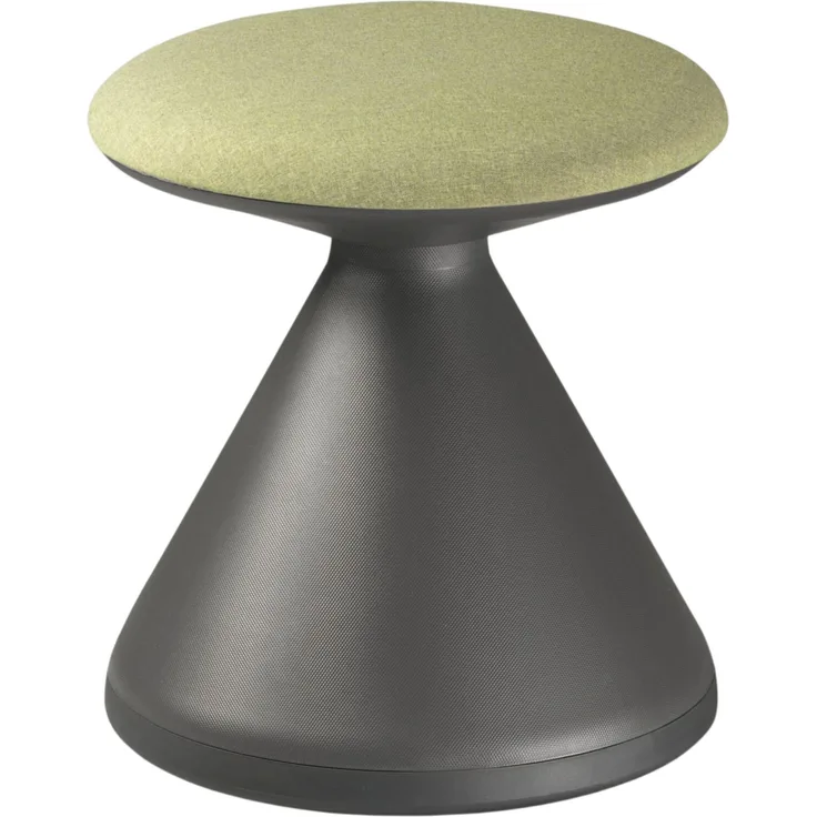 Bisley Fungus Hocker ergonomisch gepolstert in grün, Sitzhocker rund für Büro, Lounge & Empfang - Bürohocker mit Sitz drehbar, Schreibtischhocker, Drehhocker, FUNGUS-RC7504