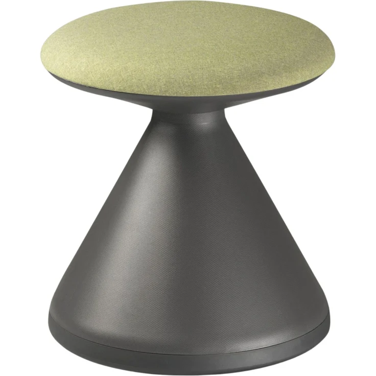 Bisley Fungus Hocker ergonomisch gepolstert in grün, Sitzhocker rund für Büro, Lounge & Empfang - Bürohocker mit Sitz drehbar, Schreibtischhocker, Drehhocker, FUNGUS-RC7504