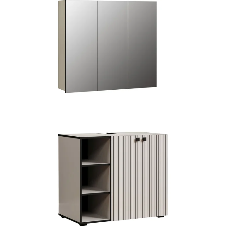 Badmöbel Set Bliss in grau 90 cm – Bild 1
