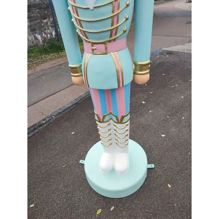 XXL Premium Nussknacker auf Standfuss 200 cm Garten Deko Figur Weihnachtsmann v2 – Bild 3