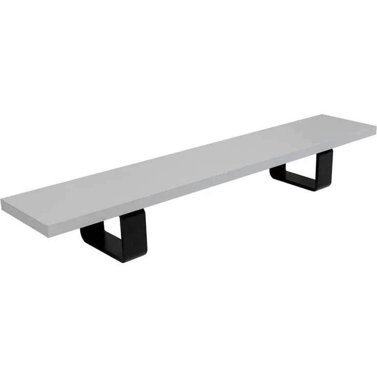 Schreibtisch Nuvi, 160 cm x 80 cm x 75 cm, grau Dekor inkl. Kabelkanal und Monitorständer – Bild 7