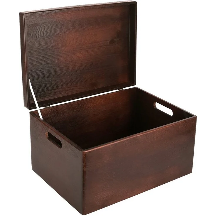 Creative Deco Holzkiste mit Deckel XXL groß 40x30x24 cm Erinnerungsbox Baby Holzbox, mit Griffen, Scharnieren – Bild 5