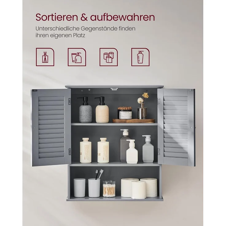 Vasagle Hängeschrank Badezimmerschrank Wandschrank, 20 x 60 x 70 cm – Bild 7