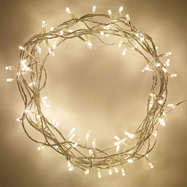 Lights4fun LED-Lichterkette LED Lichterkette 100er warmweiß – Bild 2