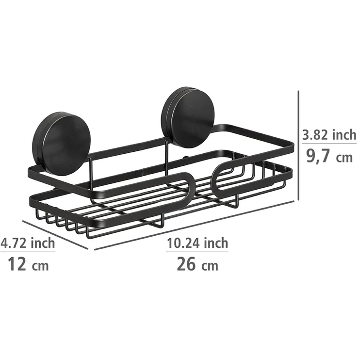 WENKO Duschablage Static-Loc® Plus Pavia, Badezimmer-Ablage, Befestigen ohne bohren – Bild 3