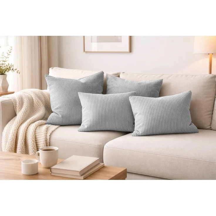 Amilian Dekokissen - Kissen Set 4er - Sofakissen mit Füllung 2x 50x50 + 2x 35x45cm, (4 Stück) Kuschelkissen - Zierkissen mit Kissenfüllung - Couchkissen – Bild 1