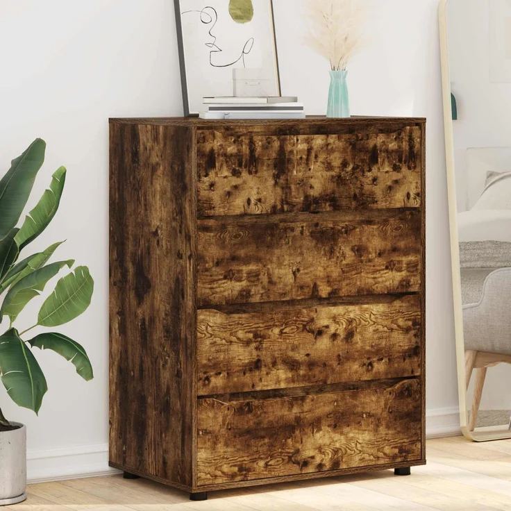 vidaXL Stauraumschränke 80 x 48 x 105 cm Holzwerkstoff Räuchereiche 3406230 – Bild 6