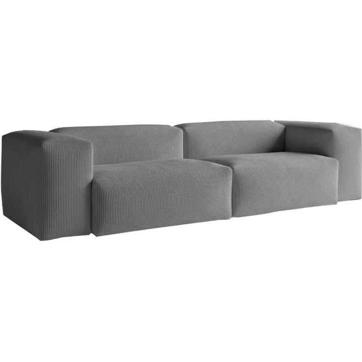 KAWOLA Sofa CELESTE 4-Sitzer Cord grau 72 x 114 x 302 cm – Bild 3
