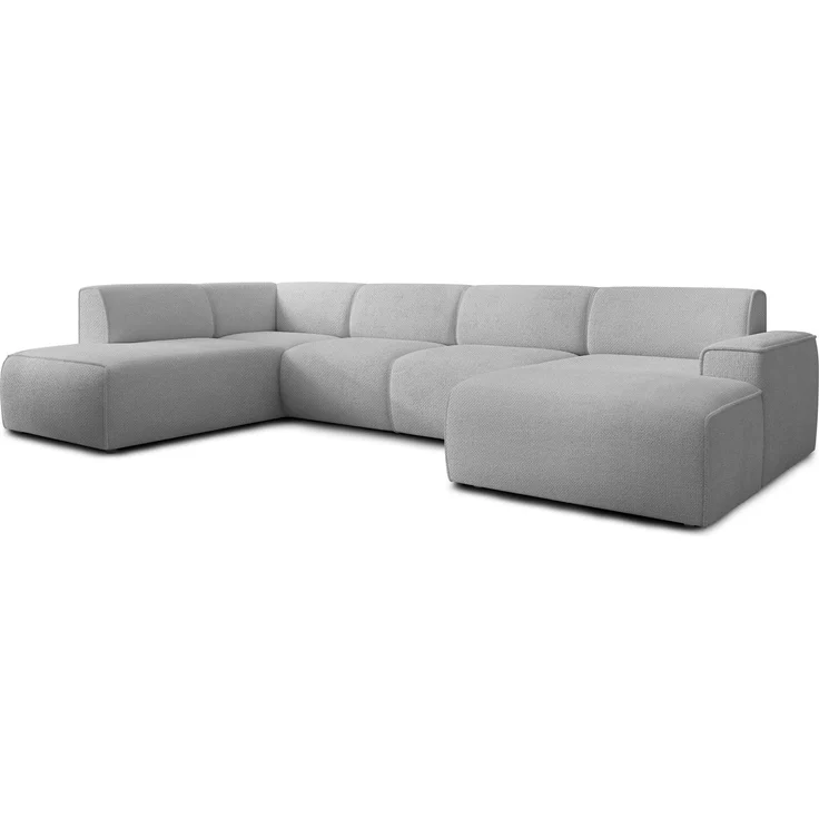 AX LIVING XXL Sofa U Form Didim Hellgrau 378cm breit modern & großzügig L – Bild 3