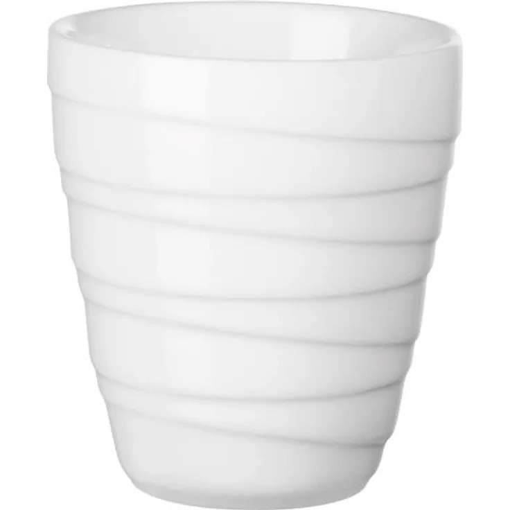 ASA Selection thermo Thermobecher Twisted, Kaffeebecher, Kaffee Becher, Tasse, Porzellan, Weiß, 200 ml, 33703024