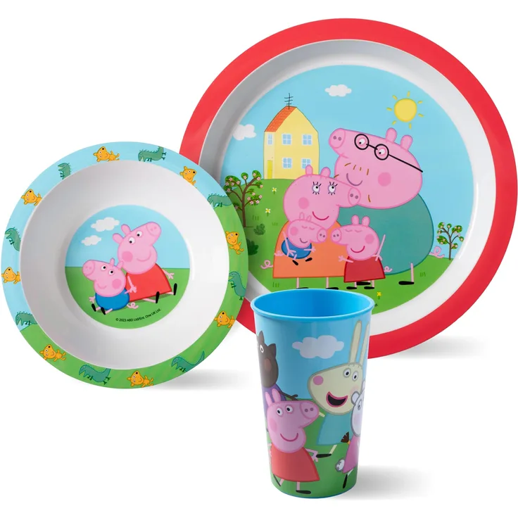 p:os Frühstücksset "Peppa Pig" 3-teilig