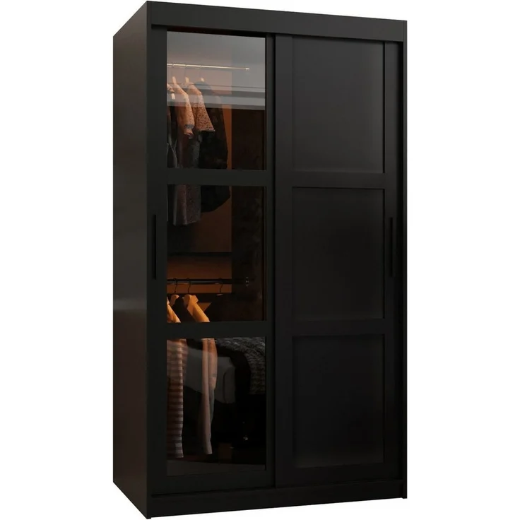 ABIKS MÖBEL Schwebetürenschrank DOME 3 Schlafzimmerschrank - mit Schiebetüren, Kleiderstange, Regalen – Bild 5