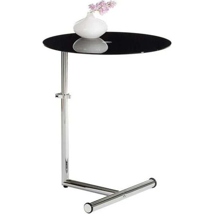 IDIMEX Beistelltisch LEONIE, Couchtisch rund Glas Beistelltisch Wohnzimmertisch höhenverstellbar in – Bild 2