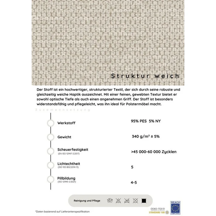 COLLECTION AB Schlafsofa Sara B: 241 cm, Liegefl. 137x195 cm, Bettkasten, optional mit Topper, Schlaffunktion, Couch mit Bonnellfederkern, Gästebettfunktion – Bild 4