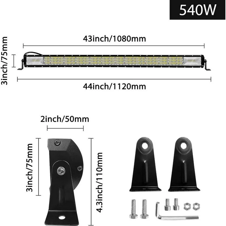 FIVMEN LED Arbeitsleuchte Arbeitsscheinwerfer Auto LED Light Bar Offroad Zusatzscheinwerfer, LED fest integriert – Bild 3