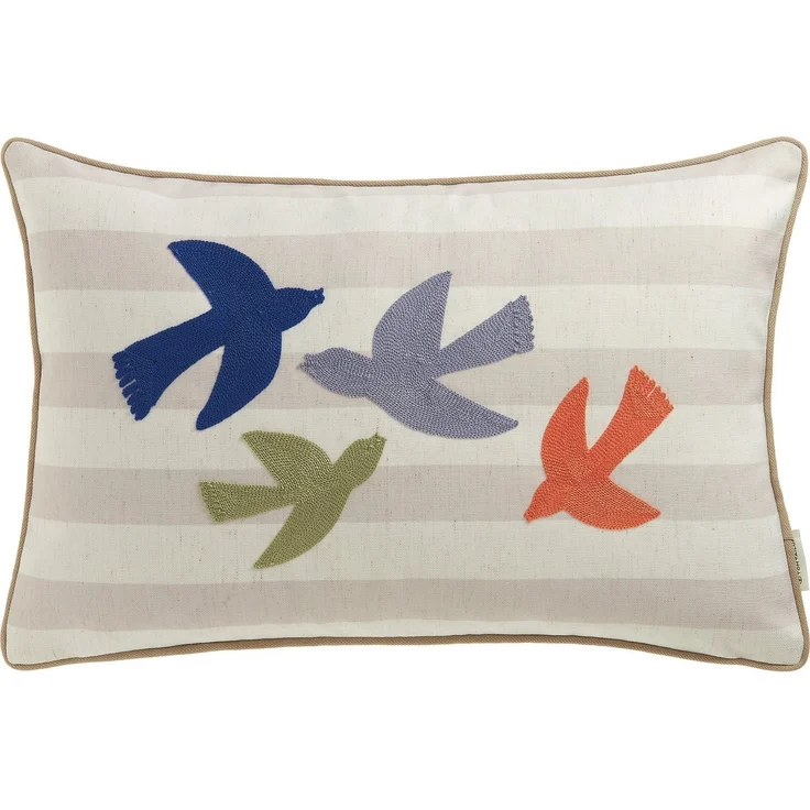 TOM TAILOR HOME Dekokissen Birds, bestickt, mit Naturfaseranteil – Bild 5