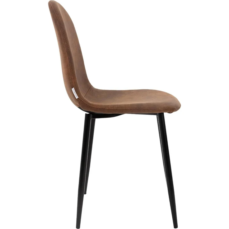 ML-DESIGN Stuhl Esszimmerstuhl mit Rückenlehne, Polsterstuhl mit Metallbeinen (Komplett-Set, 4 St), Wohnzimmerstuhl ergonomisch Braun mit Kunstlederbezug Küchenstuhl – Bild 3