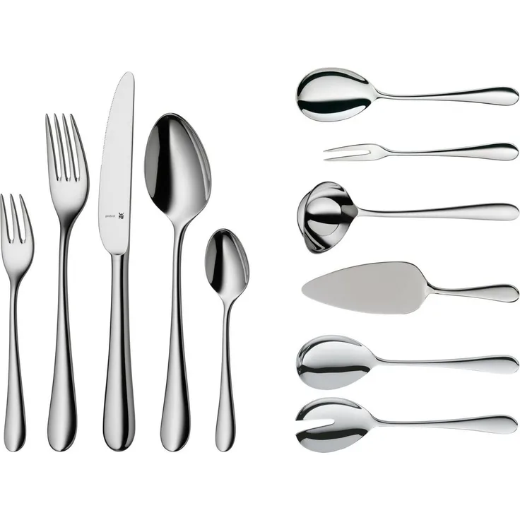 WMF 'Merit' Besteck-Set spühlmaschinenfest, 66 Stk., Cromargan-Edelstahl silber