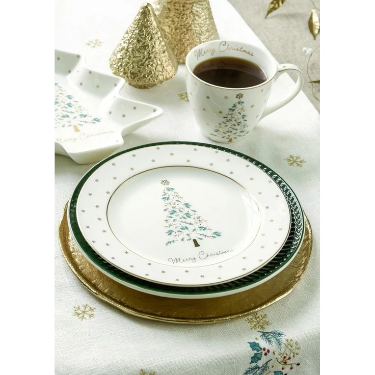 Greengate Tischläufer Lucie Xmas Tischläufer bestickt white 140xx45cm – Bild 1