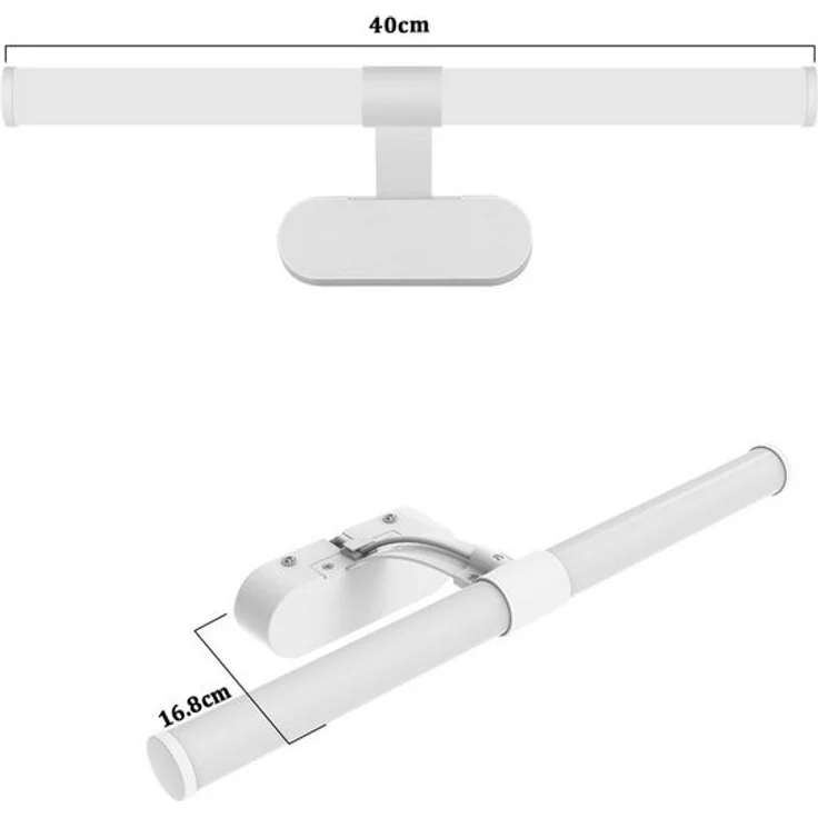 Nettlife LED Spiegelleuchte LED Spiegelleuchte Zimmer 4000K Spiegellampe Schwarz/Weiß, LED fest integriert, Neutralweiß, Geeignet für – Bild 4