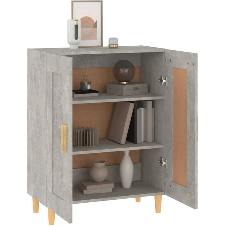 Sideboard, Kommode Betongrau 69,5x34x90 cm Holzwerkstoff – Bild 4