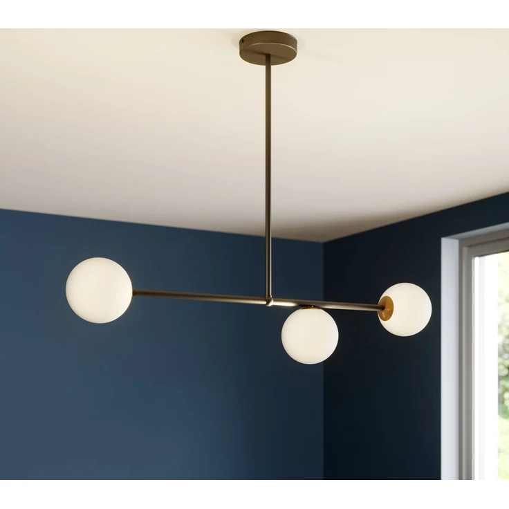 Sigma Hängeleuchte Gama 3, dreiflammig, dimmbar, pulverbeschichtet, schwarz