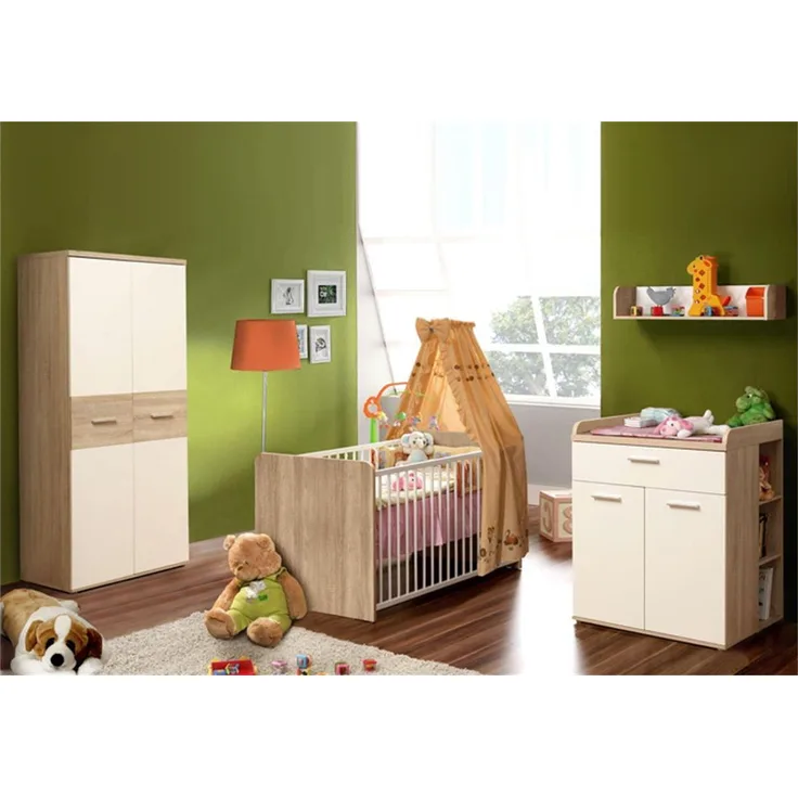 FORTE 'WINNIE' Möbel 7-tlg. Babyzimmer-Set sonoma eiche/weiß