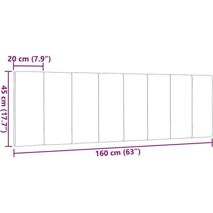 vidaXL Kopfteil-Kissen "Hanko" Hellgrau 160 cm Stoff Grau – Bild 9