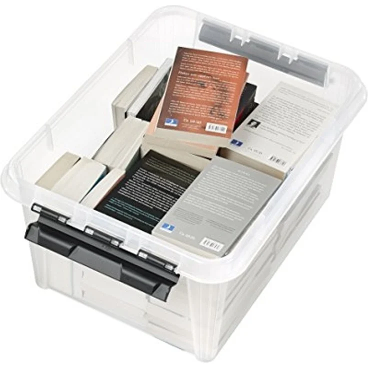 Orthex Stapelbox 3x stapelbare Box Smart Store Classic 31 transparent Deckel & Verschlu (3 St) – Bild 6