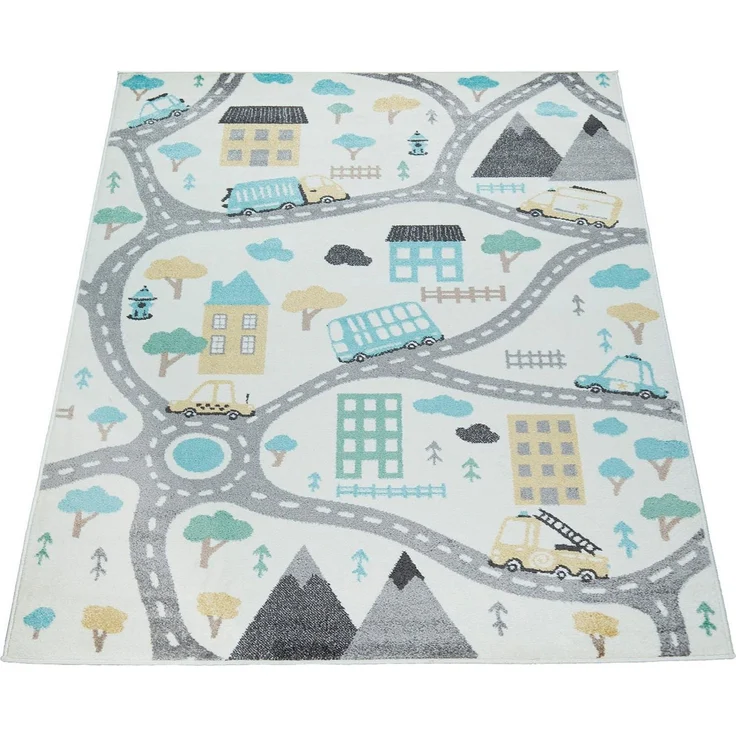 Paco Home Kinderteppich Nino 885, rechteckig, Höhe: 13 mm, Kurzflor, Straßen-Spiel-Teppich, Kinderzimmer – Bild 5