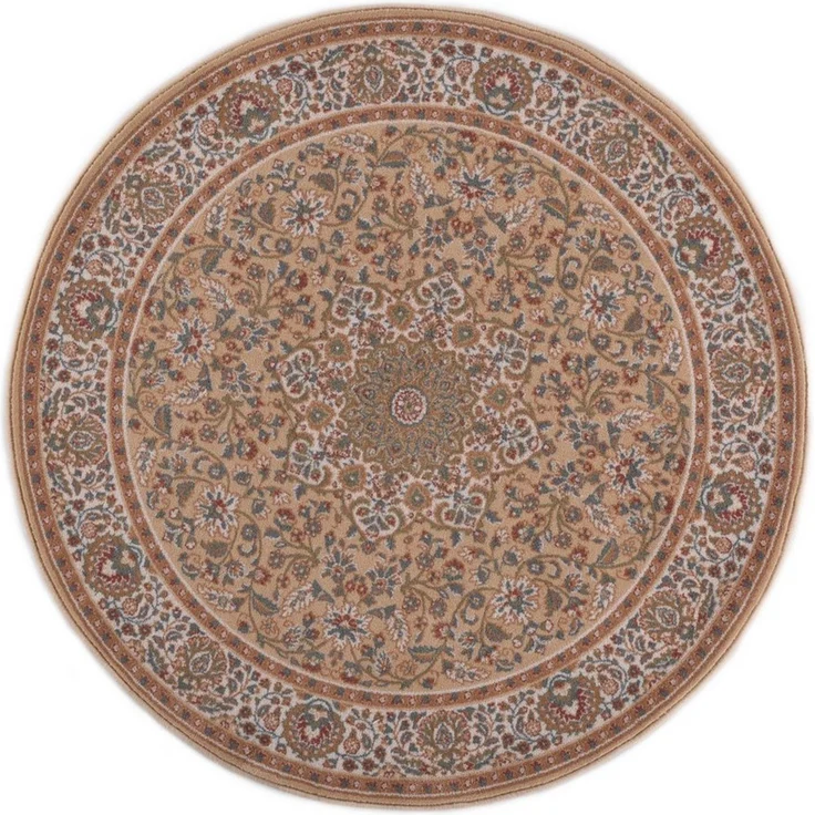THEKO Wollteppich Dolna - 859, rund, Höhe: 10 mm, Kurzflor, reine Wolle, Orient-Optik, auch in rund, Wohnzimmer – Bild 2