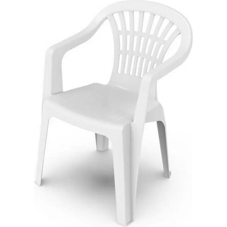 PENGO Monoblock-Stuhl Lyra aus Kunststoff, Weiß, One Size