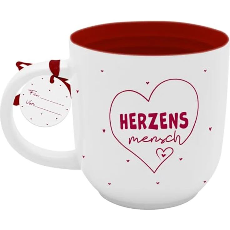 Tasse Kaffeetasse Kaffeebecher 50cl Geschenk Weihnachten Sheepworld HERZEN 51194 – Bild 5