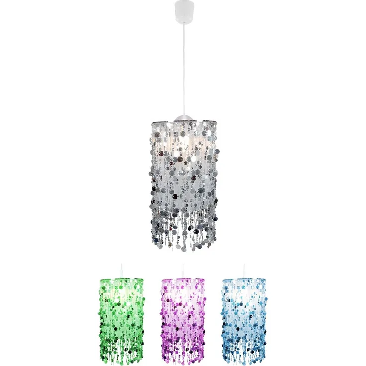 RGB LED Hängeleuchte, silber, App-/Sprachsteuerung