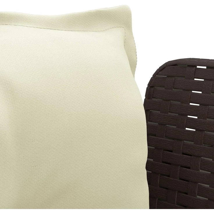 vidaXL 1-Sitzer Sessel mit Kissen Rattan-Look PP Braun 8011872 – Bild 6