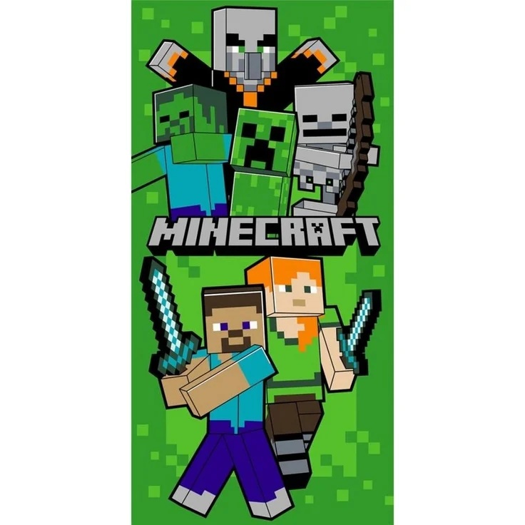 Minecraft Strandtuch 70 × 140 cm leicht und schnelltrocknend – Bild 4