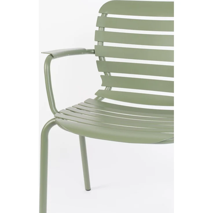 Zuiver Gartenmöbel-Set Vondel mit Tisch & 6 Armlehnstühlen in Grün, Aluminium 96,7x214x75 cm – Bild 2