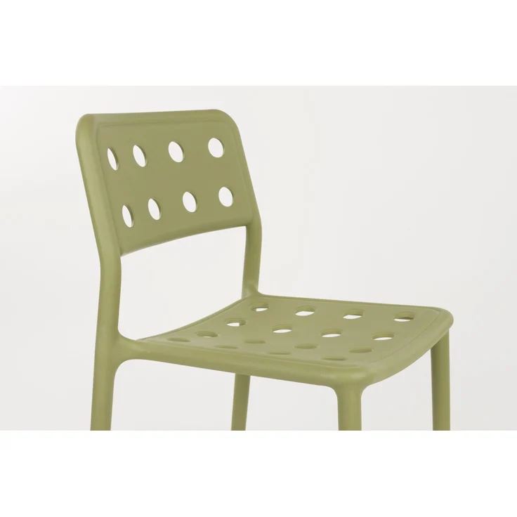 Gartenstuhl Serra im 4er-Set, Grün aus Kunststoff für Balkon 45,5x53x80 cm – Bild 6