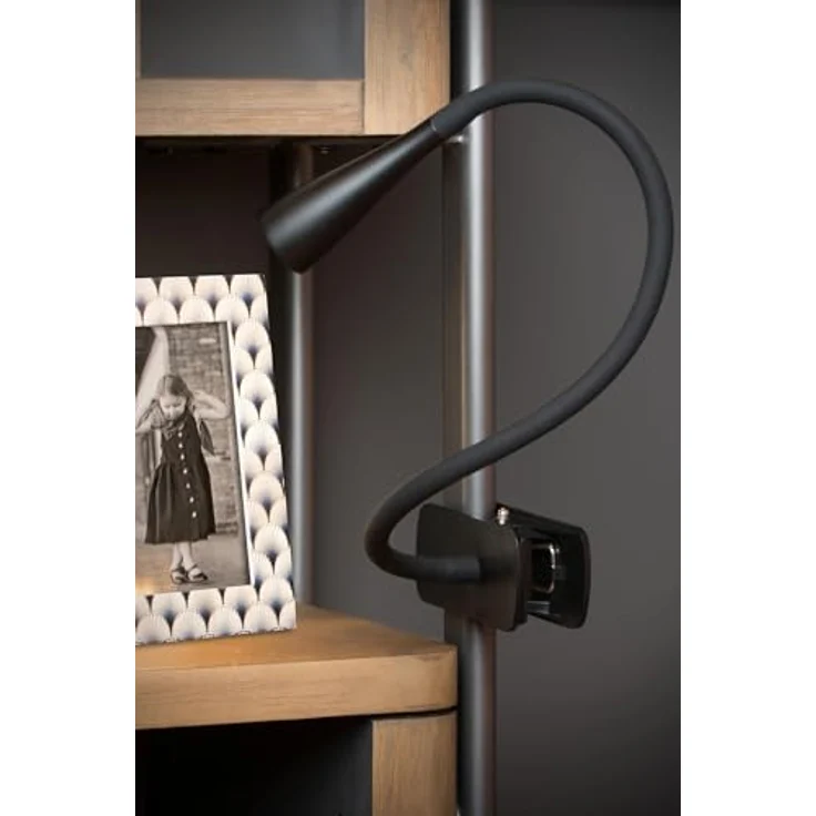 LUCIDE ZOZY Klemmleuchte, LED 3 StepDim 1x4W 3000K, höhenverstellbar, Schwarz – Bild 5
