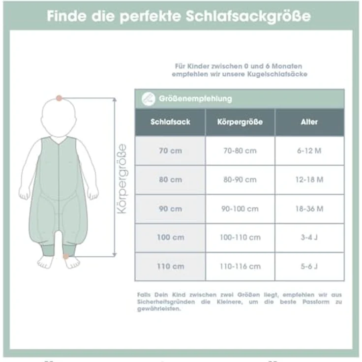 emma & noah Premium Baby Schlafsack mit Füßen Ganzjahr, Bequem & Atmungsaktiv, 100% Bio-Baumwolle, OEKO-TEX Zertifiziert, Flauschig, Bewegungsfreiheit, 2.5 TOG (Rauten Grau, 70 cm) – Bild 7